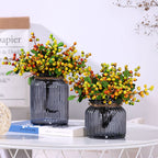 Red Berry Christmas Foam Berry Artificial Plant, Single Stem, 9", Plastic, Festive Holiday Decor, Indoor Use