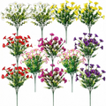 12pcs UV Resistant Faux Morning Glory – 35cm Realistic Artificial Plant for Garden, Balcony & Home