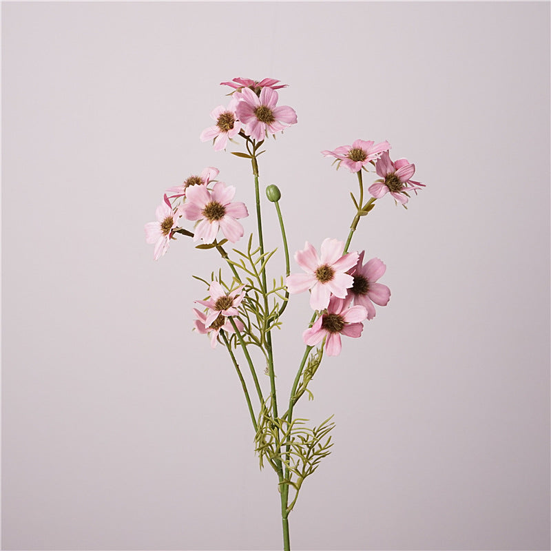 Real Touch Lace Chrysanthemum Stem, 26", Lifelike Artificial Flower in Autumnal Hues, Tall Faux Floral for Vase, Fall Home Decor, Seasonal Arrangements