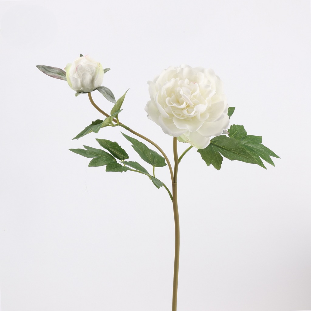 Large Real Touch Peony Stem, 29" (74cm), Lifelike Autumn Faux Flower for Vase Filler, Home Decor, Seasonal Arrangement, Wedding