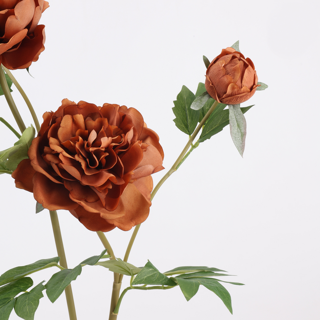 Large Real Touch Peony Stem, 29" (74cm), Lifelike Autumn Faux Flower for Vase Filler, Home Decor, Seasonal Arrangement, Wedding