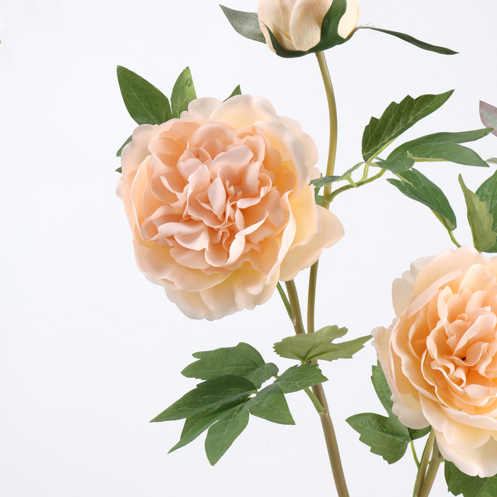 Large Real Touch Peony Stem, 29" (74cm), Lifelike Autumn Faux Flower for Vase Filler, Home Decor, Seasonal Arrangement, Wedding