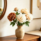 Large Real Touch Peony Stem, 29" (74cm), Lifelike Autumn Faux Flower for Vase Filler, Home Decor, Seasonal Arrangement, Wedding