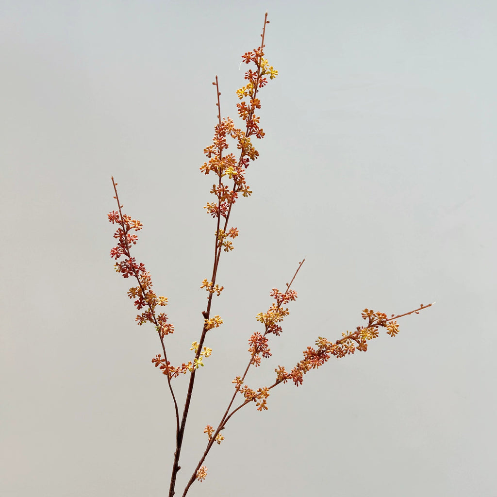 Autumn Faux Millet Branches - 35.4" Real-Touch Decorative Stems in White, Red, and Green - Perfect for Home Decor, Weddings, and Floral Arrangements