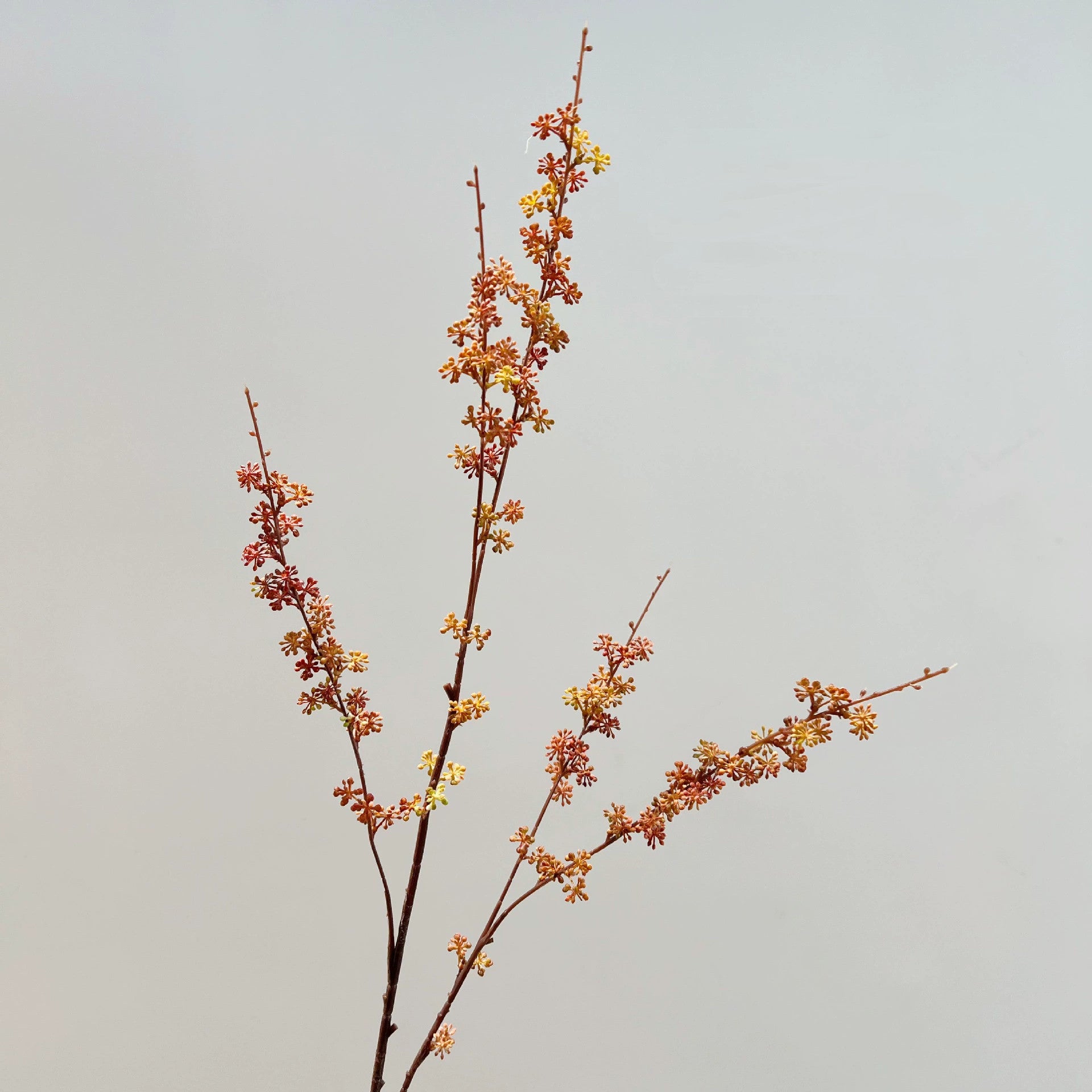 Autumn Faux Millet Branches - 35.4" Real-Touch Decorative Stems in White, Red, and Green - Perfect for Home Decor, Weddings, and Floral Arrangements