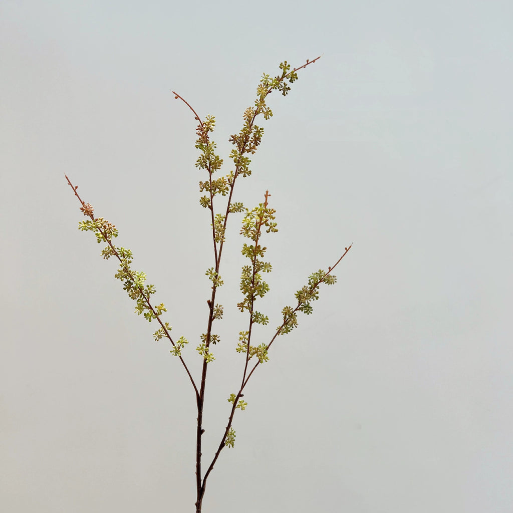 Autumn Faux Millet Branches - 35.4" Real-Touch Decorative Stems in White, Red, and Green - Perfect for Home Decor, Weddings, and Floral Arrangements
