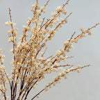 Autumn Faux Millet Branches - 35.4" Real-Touch Decorative Stems in White, Red, and Green - Perfect for Home Decor, Weddings, and Floral Arrangements
