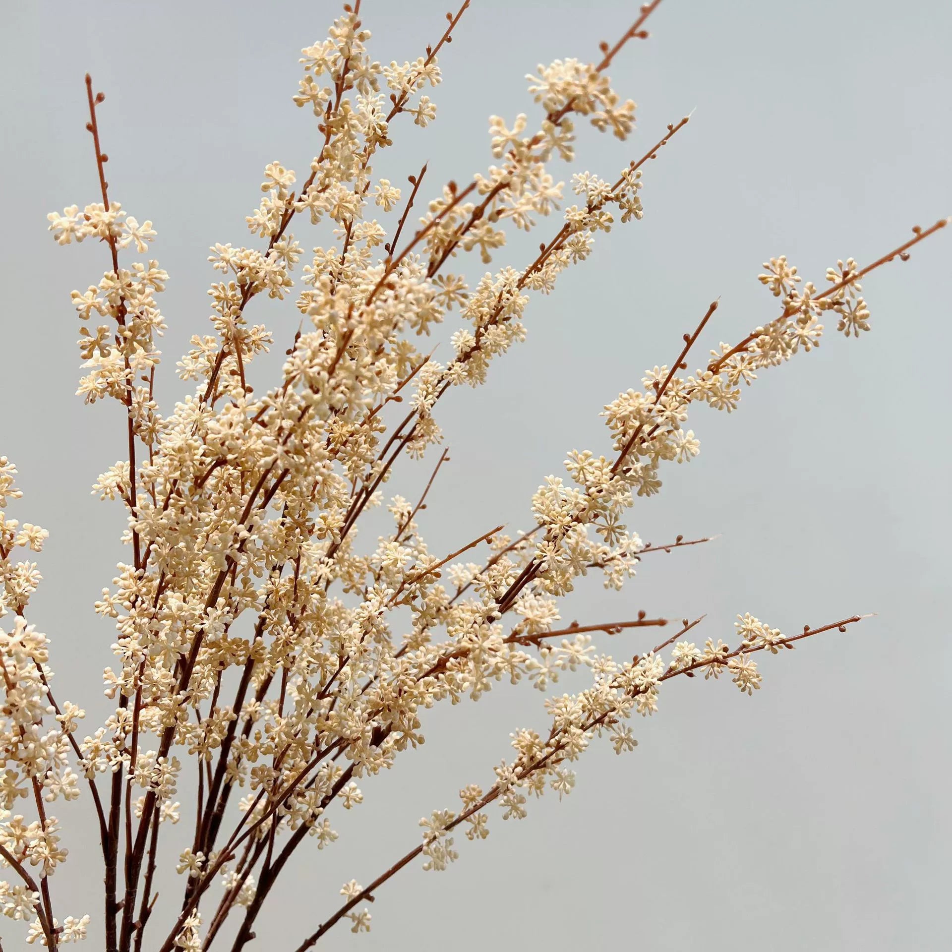Autumn Faux Millet Branches - 35.4" Real-Touch Decorative Stems in White, Red, and Green - Perfect for Home Decor, Weddings, and Floral Arrangements
