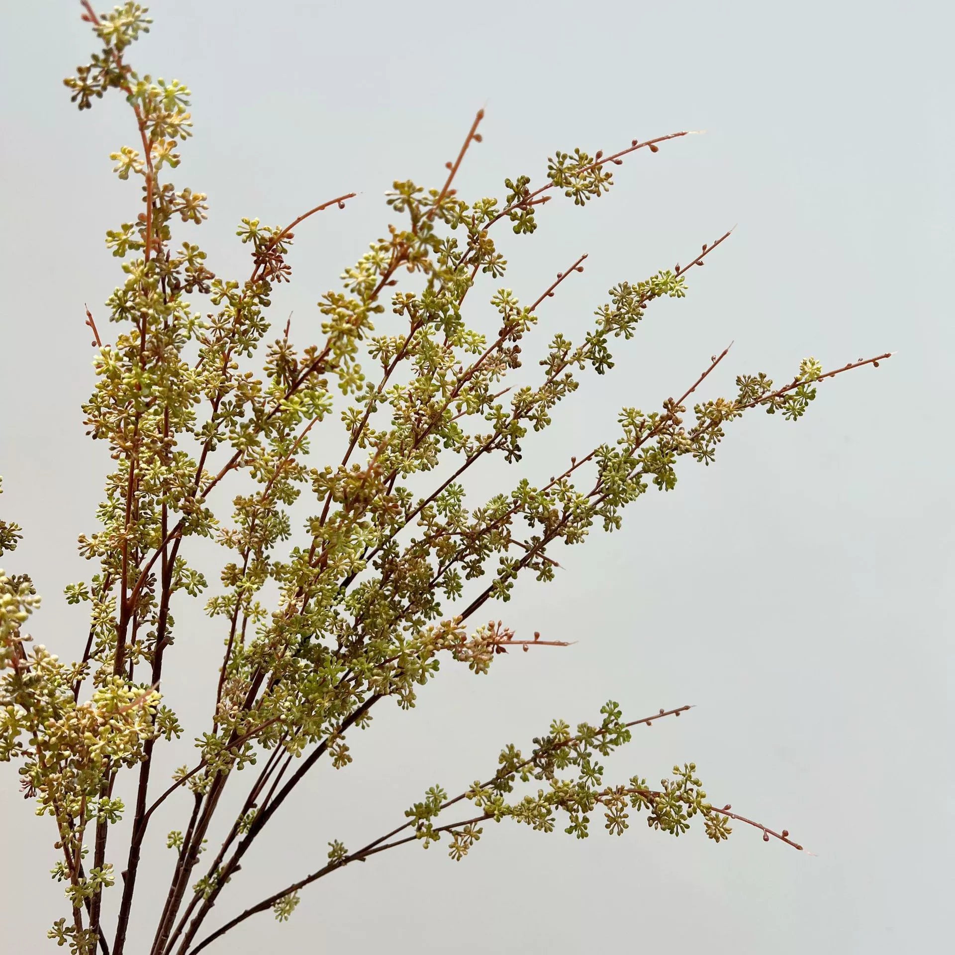 Autumn Faux Millet Branches - 35.4" Real-Touch Decorative Stems in White, Red, and Green - Perfect for Home Decor, Weddings, and Floral Arrangements