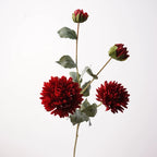 Artificial 4-Head Cornflower Bouquet, 29" Real-Touch Faux Flowers in Champagne, Red, Pink, Coffee, Deep Purple - Perfect for Home Decor, Weddings, and Bulk Buyers