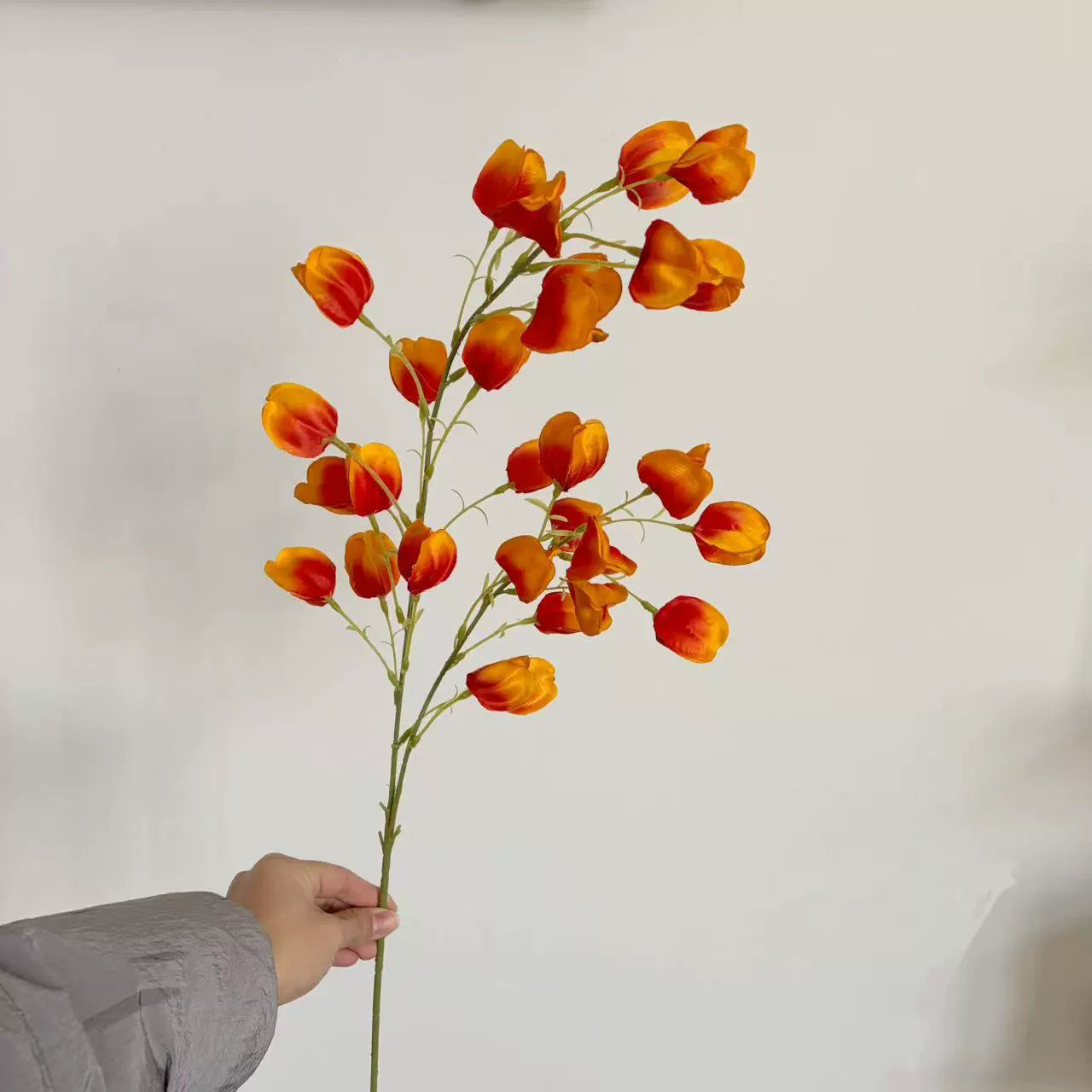 Realistic Lantern Fruit Faux Flowers, 39” Decorative Home Accent, 8 Colours for Vases, Living Room, Weddings, Events