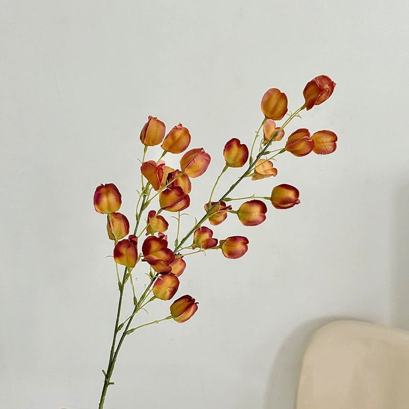 Realistic Lantern Fruit Faux Flowers, 39” Decorative Home Accent, 8 Colours for Vases, Living Room, Weddings, Events