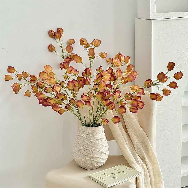 Realistic Lantern Fruit Faux Flowers, 39” Decorative Home Accent, 8 Colours for Vases, Living Room, Weddings, Events