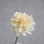 Single Toasted Edge Dahlia Stem, 12-Inch Realistic Faux Flower, Life-Like 4" Bloom for Vase, Home Decor, Wedding Bouquets & DIY Floral Arrangements