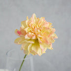 Single Toasted Edge Dahlia Stem, 12-Inch Realistic Faux Flower, Life-Like 4" Bloom for Vase, Home Decor, Wedding Bouquets & DIY Floral Arrangements