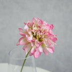 Single Toasted Edge Dahlia Stem, 12-Inch Realistic Faux Flower, Life-Like 4" Bloom for Vase, Home Decor, Wedding Bouquets & DIY Floral Arrangements