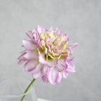 Single Toasted Edge Dahlia Stem, 12-Inch Realistic Faux Flower, Life-Like 4" Bloom for Vase, Home Decor, Wedding Bouquets & DIY Floral Arrangements