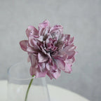 Single Toasted Edge Dahlia Stem, 12-Inch Realistic Faux Flower, Life-Like 4" Bloom for Vase, Home Decor, Wedding Bouquets & DIY Floral Arrangements