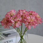 Single Toasted Edge Dahlia Stem, 12-Inch Realistic Faux Flower, Life-Like 4" Bloom for Vase, Home Decor, Wedding Bouquets & DIY Floral Arrangements