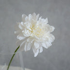 Single Toasted Edge Dahlia Stem, 12-Inch Realistic Faux Flower, Life-Like 4" Bloom for Vase, Home Decor, Wedding Bouquets & DIY Floral Arrangements
