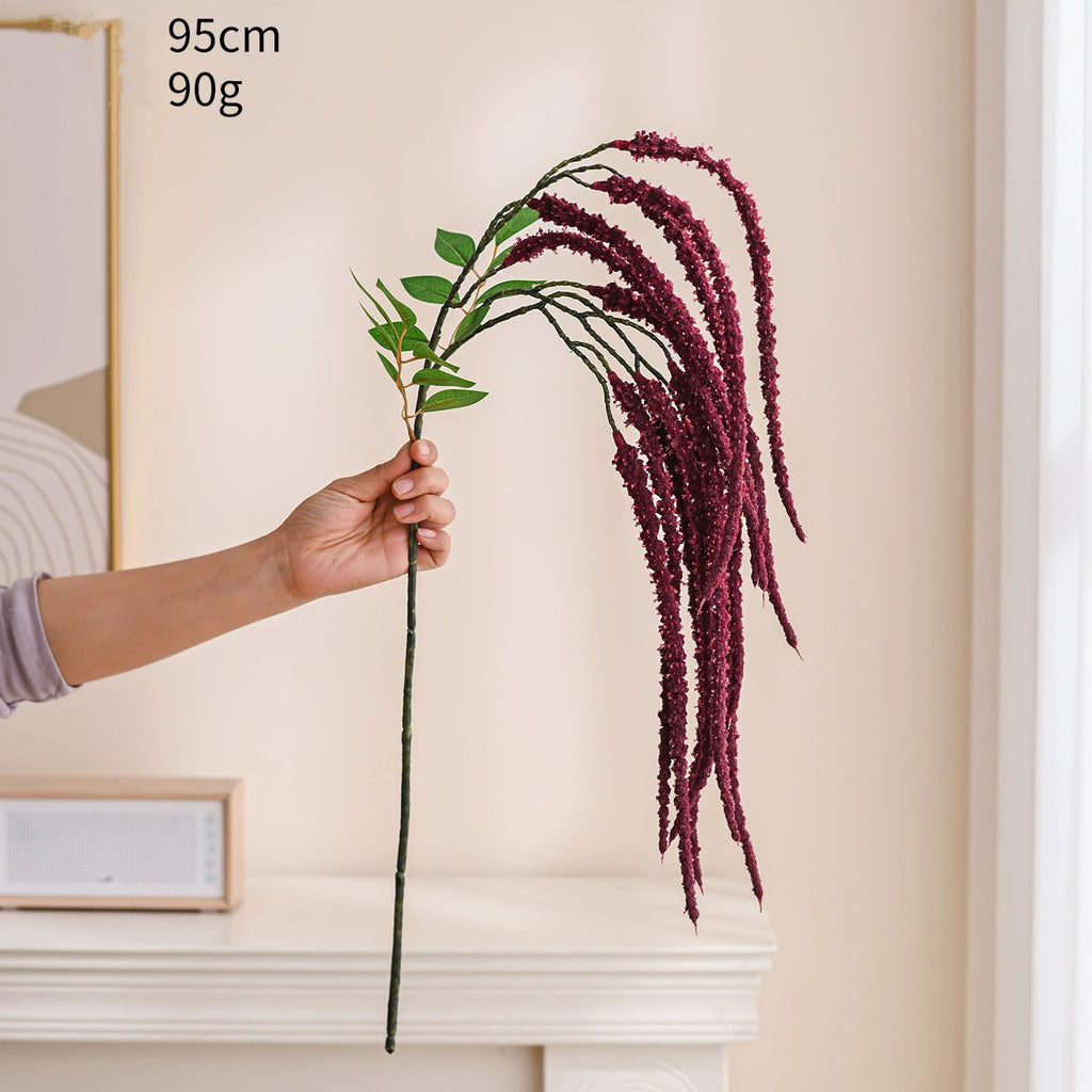 Realistic Hanging Faux Floral Tears, 37" Soft Silk, Burgundy, White, Green, Perfect for Weddings, Home Decor, Event Planning