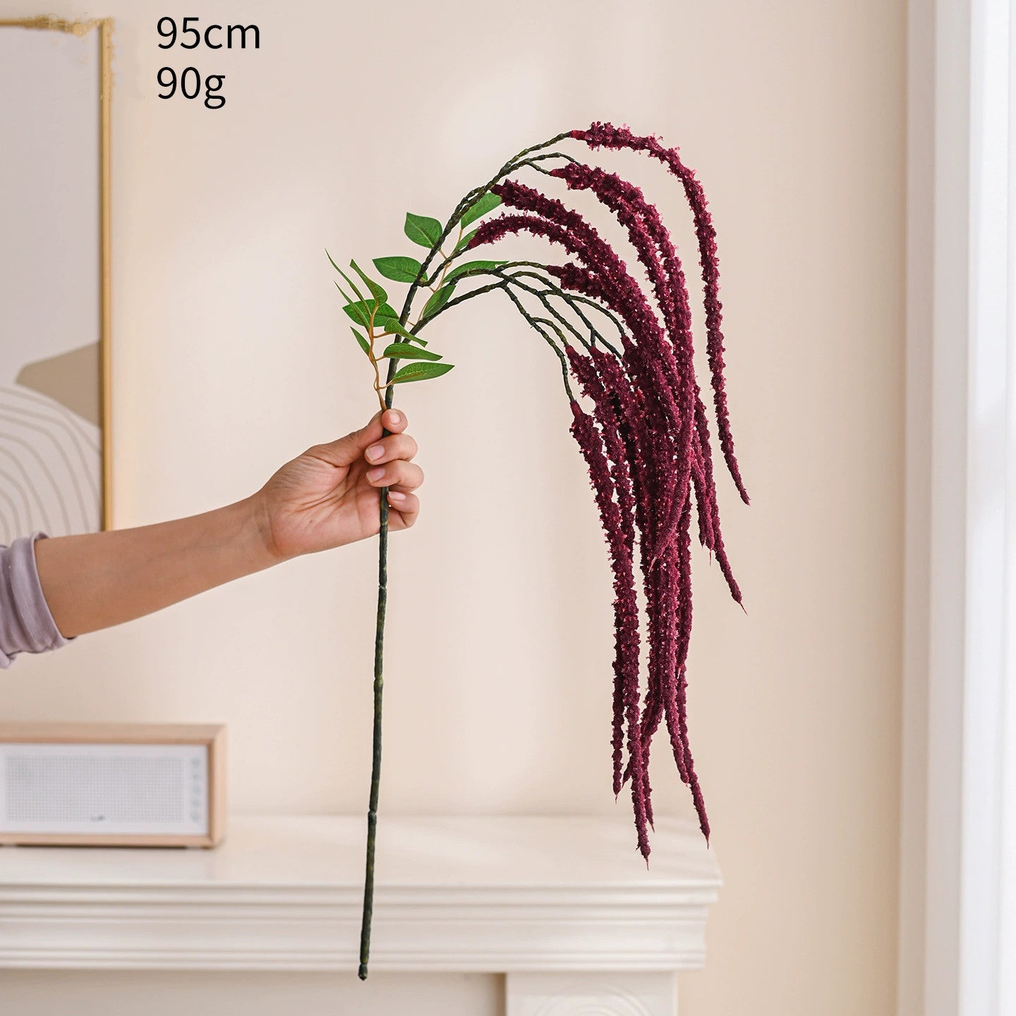 Realistic Hanging Faux Floral Tears, 37" Soft Silk, Burgundy, White, Green, Perfect for Weddings, Home Decor, Event Planning