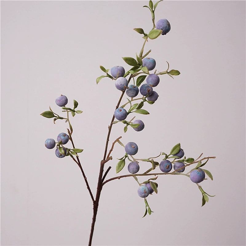 Frosted Artificial Crabapple Branch, 28" Long Stem Faux Fruit Spray, Realistic Decorative Apples for Vase Filler, Autumn Home Decor & Fall Centerpieces