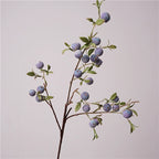Frosted Artificial Crabapple Branch, 28" Long Stem Faux Fruit Spray, Realistic Decorative Apples for Vase Filler, Autumn Home Decor & Fall Centerpieces