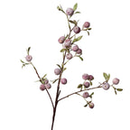 Frosted Artificial Crabapple Branch, 28" Long Stem Faux Fruit Spray, Realistic Decorative Apples for Vase Filler, Autumn Home Decor & Fall Centerpieces