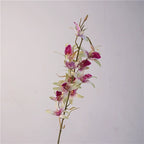 32" Tall Faux Dendrobium Orchid Stem, Lifelike Australian Orchid Spray with 11 Large Blooms, Elegant Vase Filler for Home & Wedding Decor