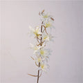 32" Tall Faux Dendrobium Orchid Stem, Lifelike Australian Orchid Spray with 11 Large Blooms, Elegant Vase Filler for Home & Wedding Decor
