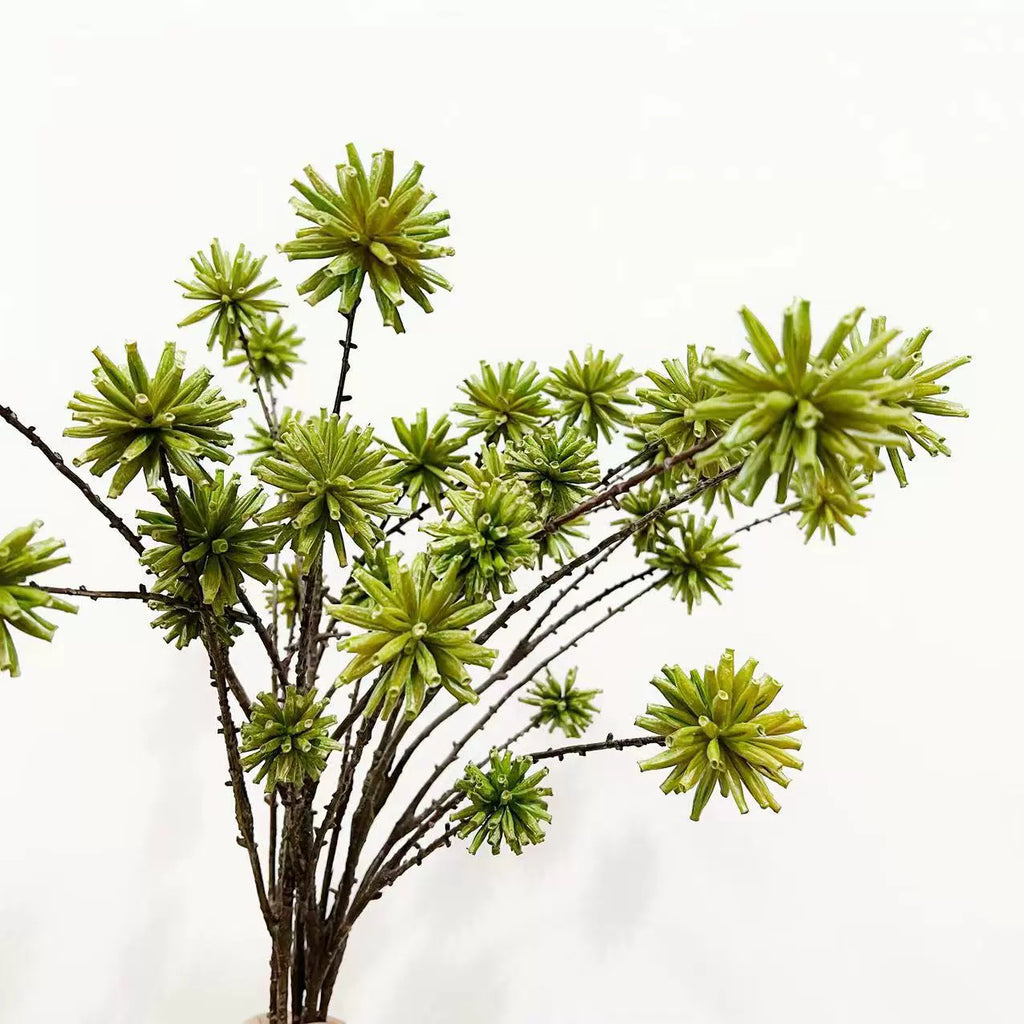 Realistic Water Chestnut Pod Stem, 31" Long Artificial Botanical Branch with 6 Heads for Tall Vases, Modern Home Decor, Floral & Event Design