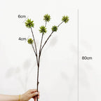 Realistic Water Chestnut Pod Stem, 31" Long Artificial Botanical Branch with 6 Heads for Tall Vases, Modern Home Decor, Floral & Event Design