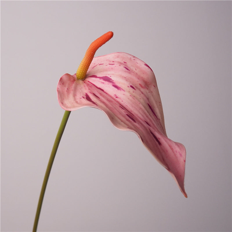 Real Touch 28" Moisture-Loving Red Anthurium, 7.5" Bloom, Ideal for Home Decor, Weddings, Event Planning, and Floral Arrangements