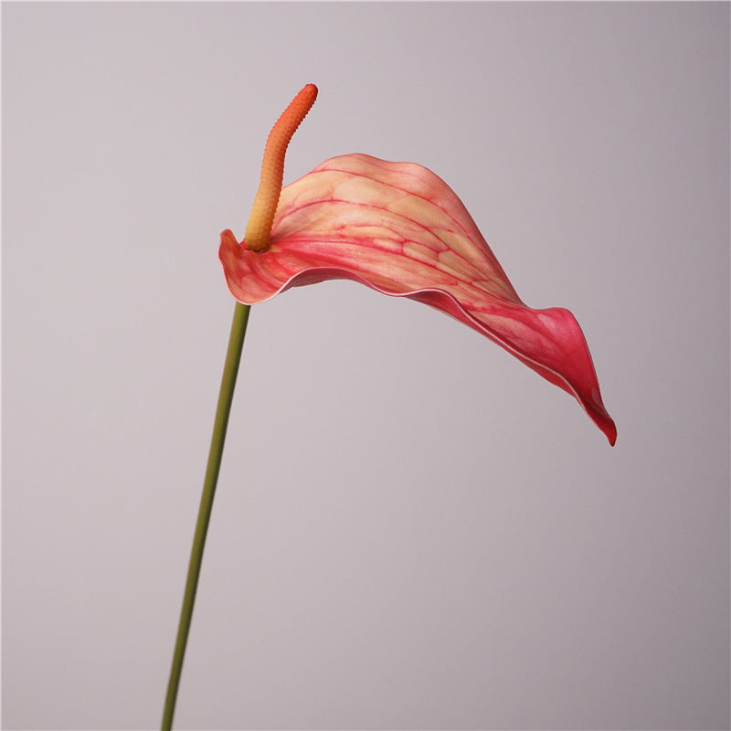 Real Touch 28" Moisture-Loving Red Anthurium, 7.5" Bloom, Ideal for Home Decor, Weddings, Event Planning, and Floral Arrangements