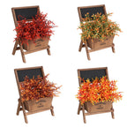 Realistic Faux Autumn Lavender Flowers, 12-Piece Bulk Bundle, 13" Tall Artificial Bouquets for Wedding Centerpieces, Home & Patio Decor