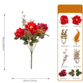 Autumn Artificial Flower Bouquet, 15" Realistic Faux Floral Arrangement, Life-Like Harvest Flowers for Vase, Rustic Home Decor, Wedding & Events