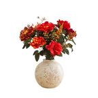 Autumn Artificial Flower Bouquet, 15" Realistic Faux Floral Arrangement, Life-Like Harvest Flowers for Vase, Rustic Home Decor, Wedding & Events