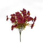 Set of 2 Faux Morning Glory Stems, 14" Artificial Autumn Bouquet, 7-Head Lush Fall Flowers for Thanksgiving Decor, Halloween, Wedding Centerpieces