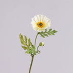 Large Faux Poppy Stem, 24" Tall Realistic Iceland Poppy, Life-Like Artificial Flower for Vase, Home Decor, Wedding & Event Arrangements