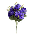 Lifelike Faux Camellia Stem, 15" Tall with 15 Realistic Blooms & Buds, Artificial Flowers for Vase Fillers, Wedding Bouquets & Home Decor