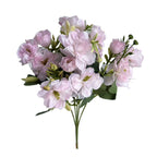 Lifelike Faux Camellia Stem, 15" Tall with 15 Realistic Blooms & Buds, Artificial Flowers for Vase Fillers, Wedding Bouquets & Home Decor