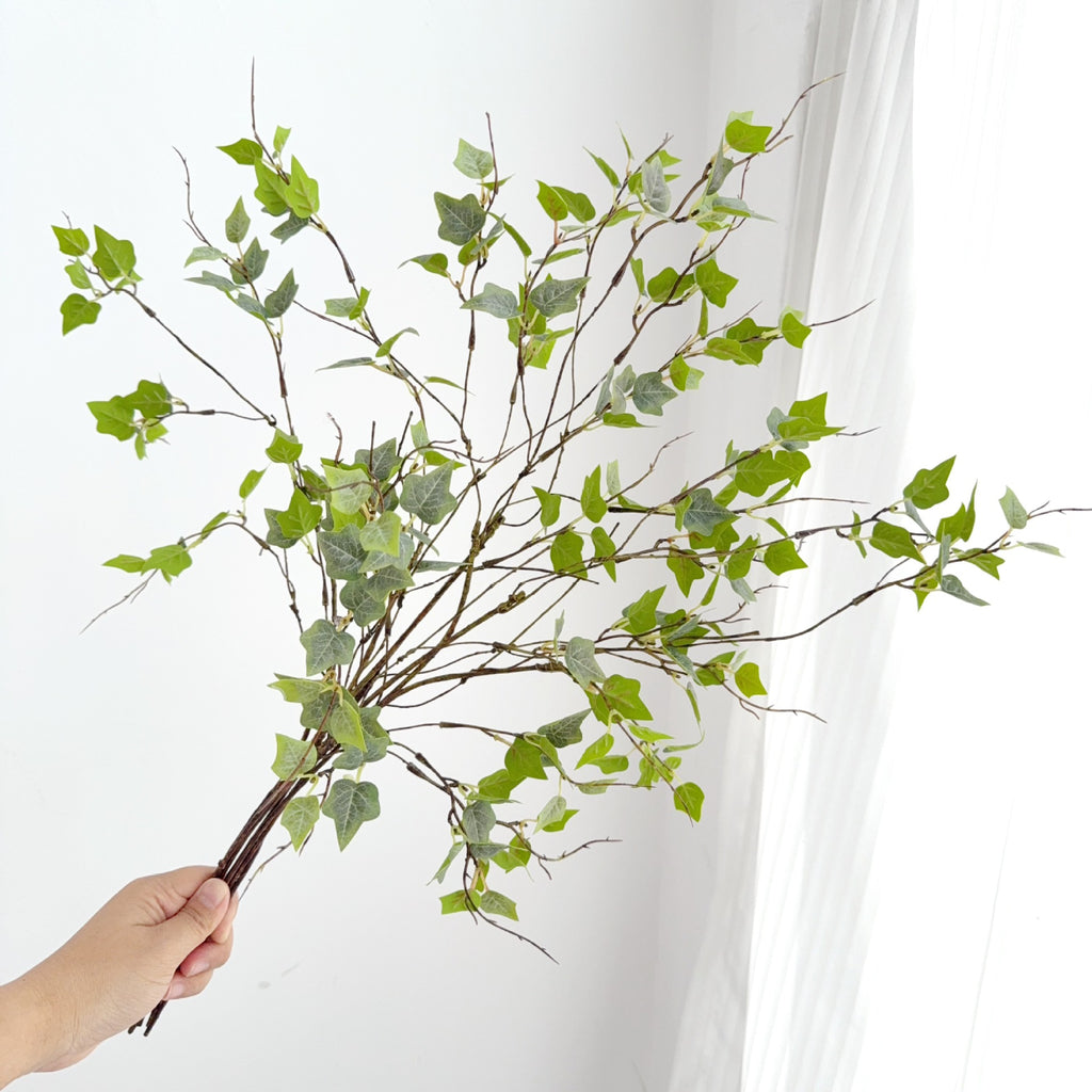 Faux Ivy Trailing Branch, 23" Realistic Greenery Stem, Lifelike Decorative Vine for Vase Filler, Home Decor, Weddings & Events