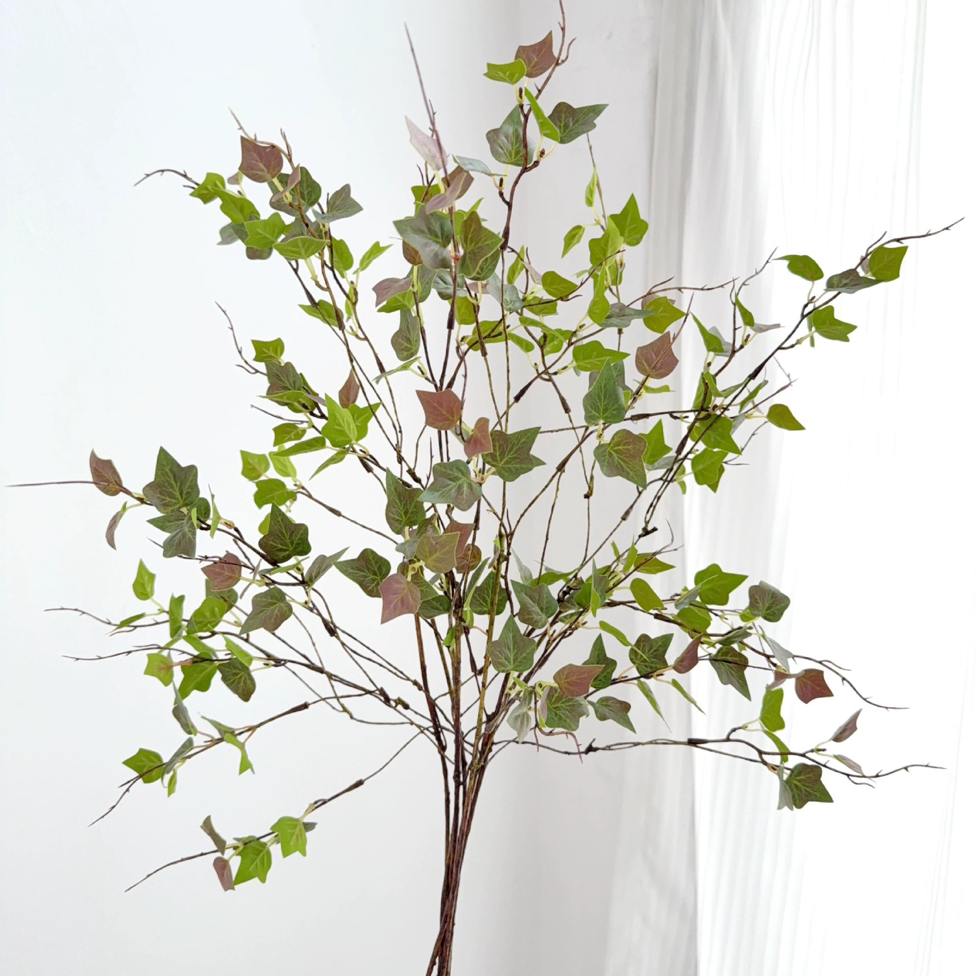 Faux Ivy Trailing Branch, 23" Realistic Greenery Stem, Lifelike Decorative Vine for Vase Filler, Home Decor, Weddings & Events