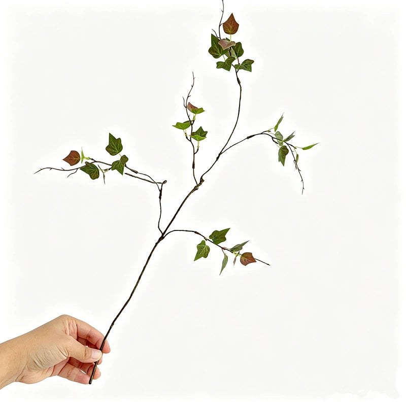 Faux Ivy Trailing Branch, 23" Realistic Greenery Stem, Lifelike Decorative Vine for Vase Filler, Home Decor, Weddings & Events