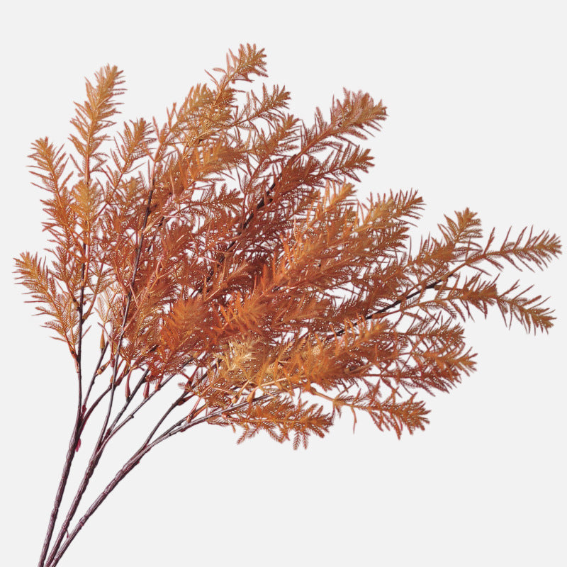 Lifelike Autumn Norfolk Pine Stem, 27" Tall Faux Greenery, Realistic Botanical for Vase Filler, Seasonal Home Decor, Weddings & Floral Design