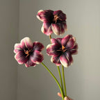Realistic Open Tulip Bouquet, 20" Tall, 5" Bloom Diameter, Perfect for Home Decor, Weddings, Events, and Floral Arrangements