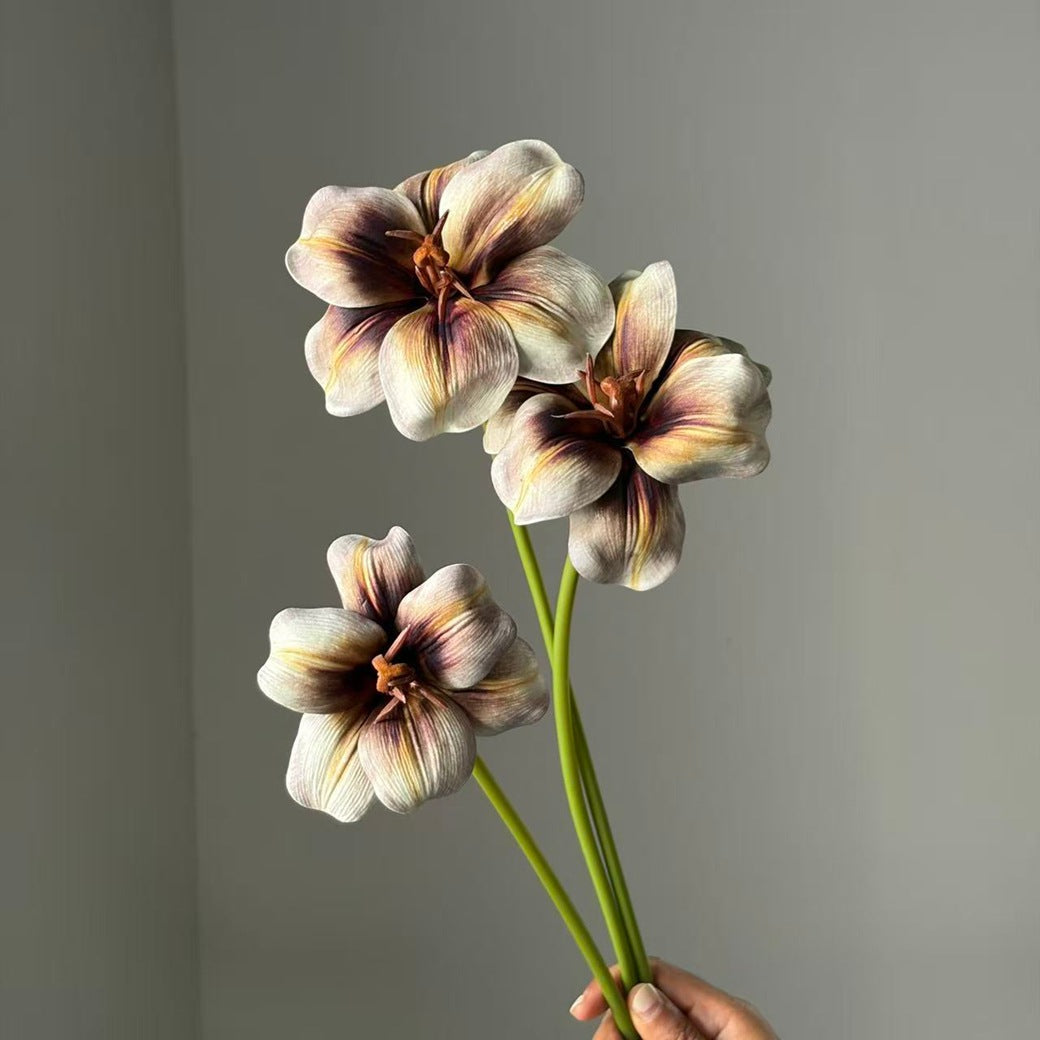 Realistic Open Tulip Bouquet, 20" Tall, 5" Bloom Diameter, Perfect for Home Decor, Weddings, Events, and Floral Arrangements