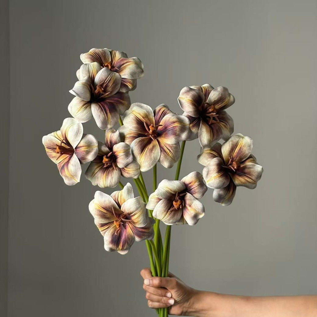 Realistic Open Tulip Bouquet, 20" Tall, 5" Bloom Diameter, Perfect for Home Decor, Weddings, Events, and Floral Arrangements