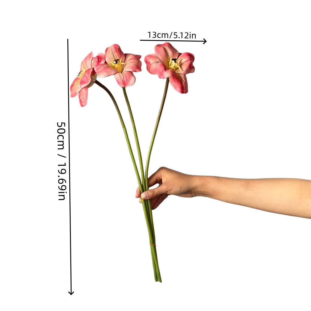 Realistic Open Tulip Bouquet, 20" Tall, 5" Bloom Diameter, Perfect for Home Decor, Weddings, Events, and Floral Arrangements